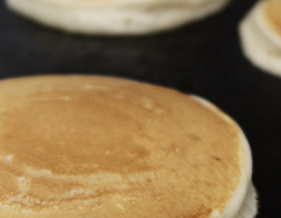Fluffige Pancakes frisch von der Platte im marmell café Freiburg
